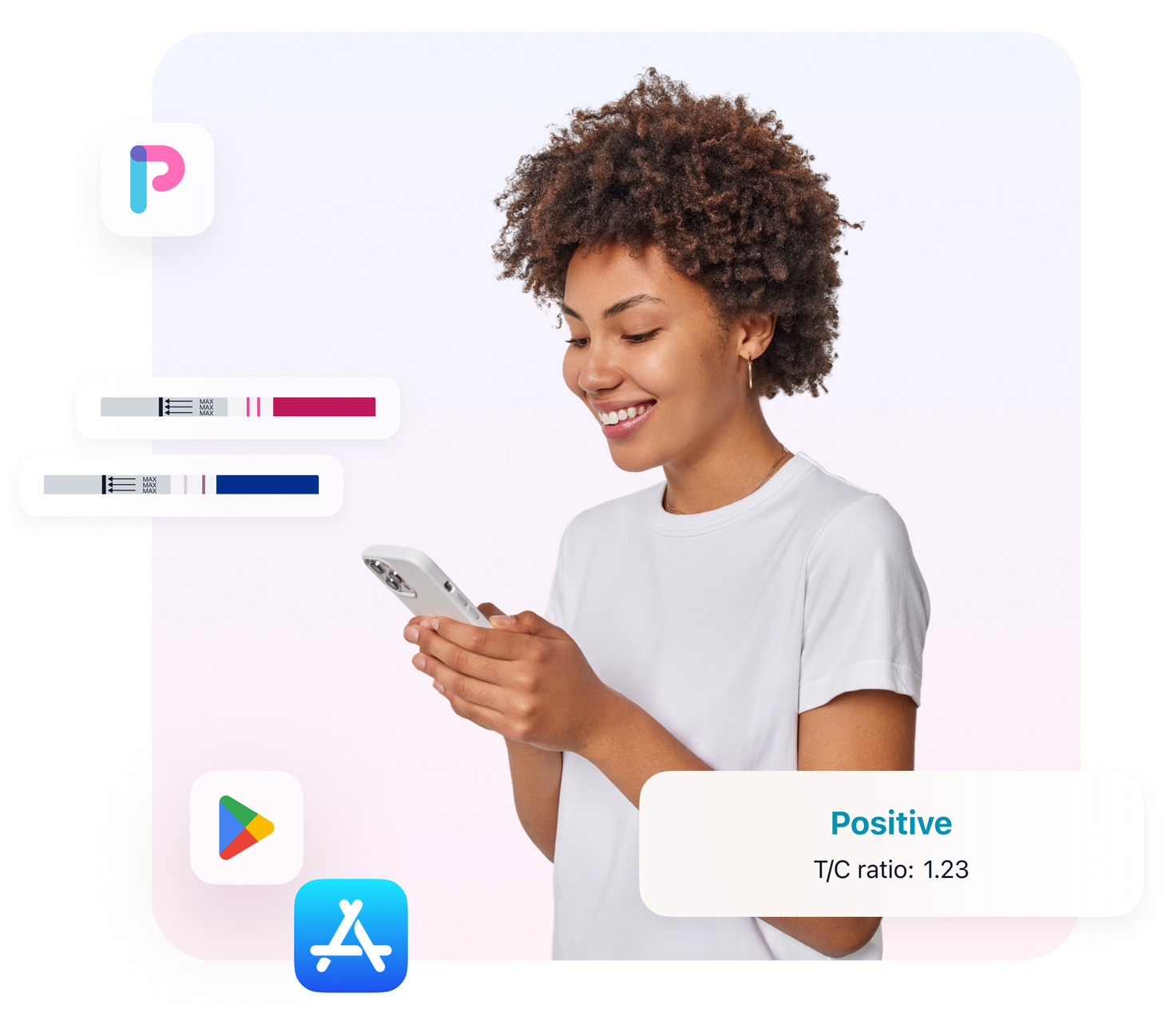 Step by step guide showing how to use Pregmate app